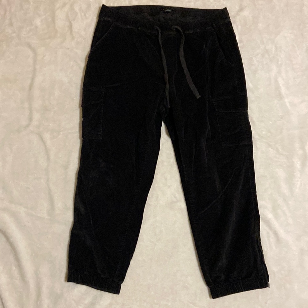 Sanctuary 1X Cropped Velvet Cargo pants